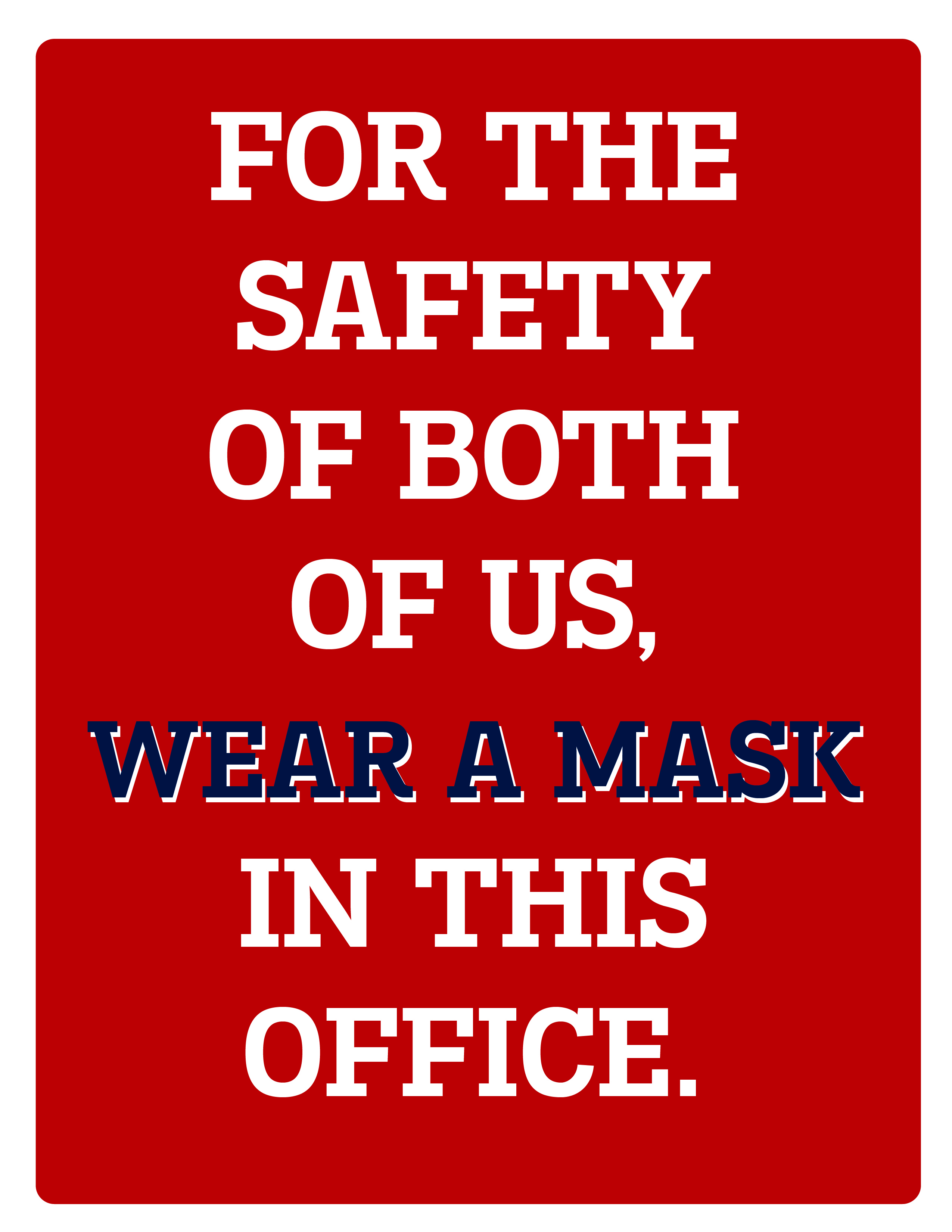 Masks Required in Office